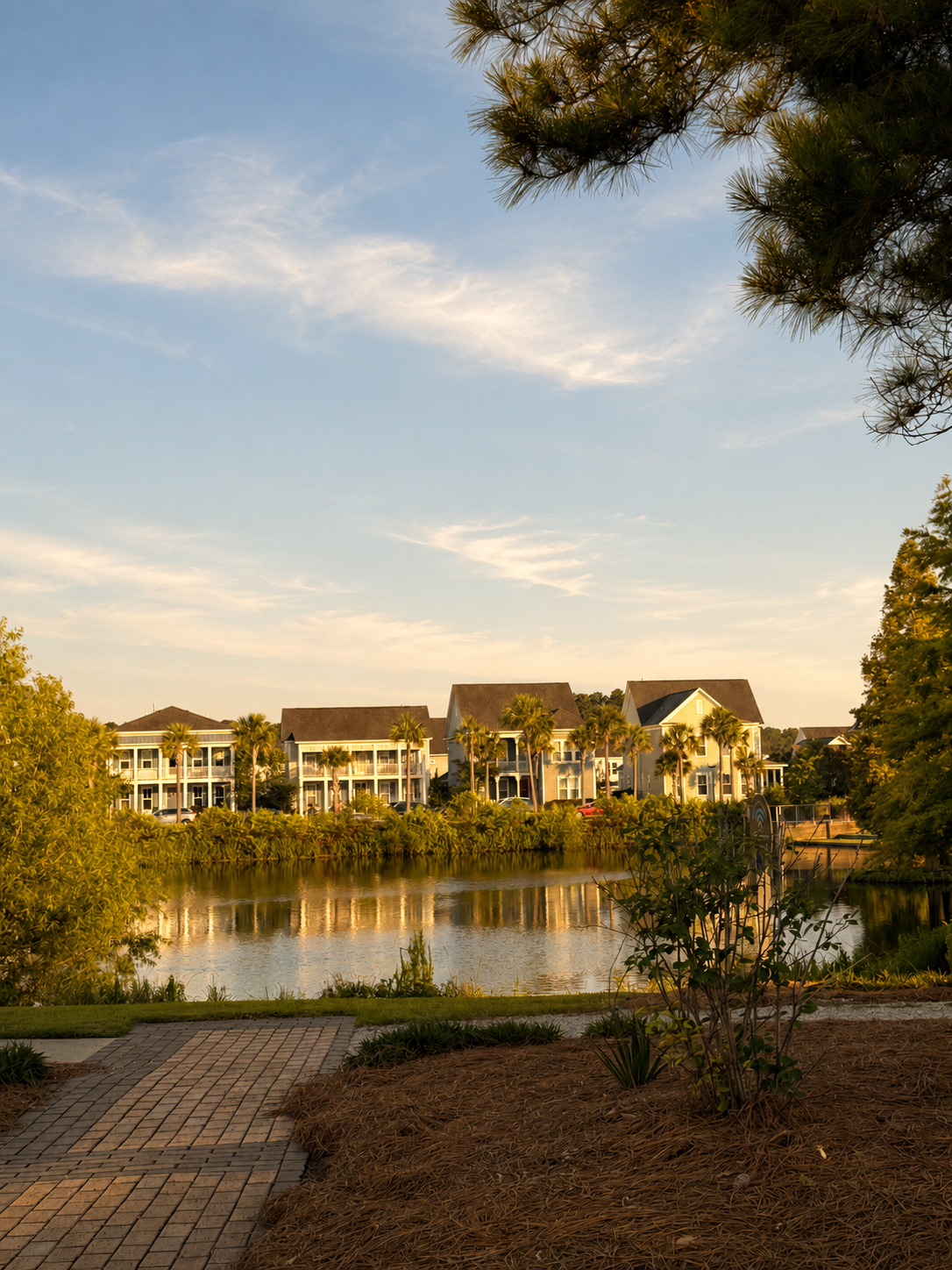 Modern new-construction home with landscaped front yard in the Nexton community near Summerville